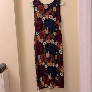 Alice and Olivia Embroidered Floral Dress